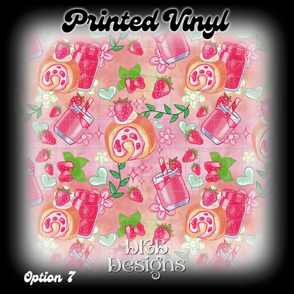 Strawberry Printed Vinyl