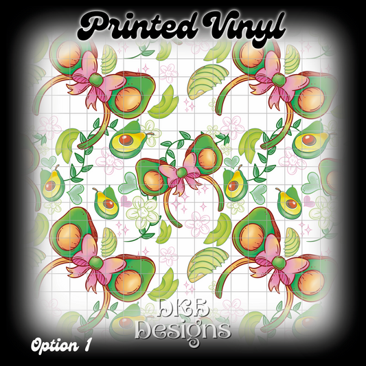 MD avocado Printed Vinyl (13 color ways)