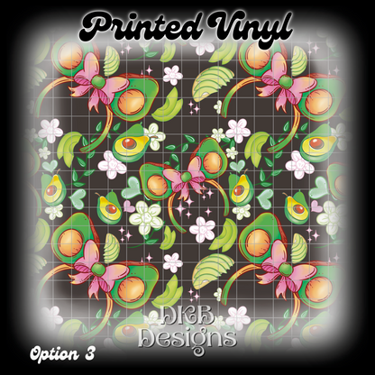 MD avocado Printed Vinyl (13 color ways)