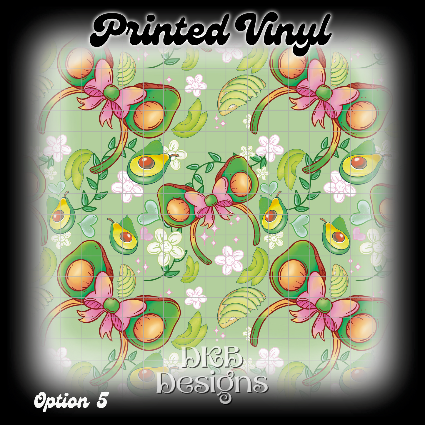 MD avocado Printed Vinyl (13 color ways)