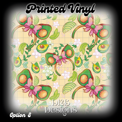 MD avocado Printed Vinyl (13 color ways)