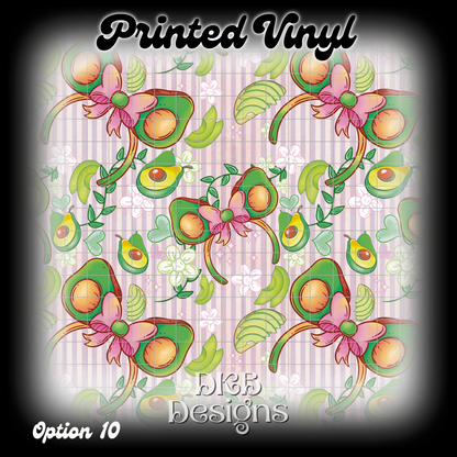 MD avocado Printed Vinyl (13 color ways)