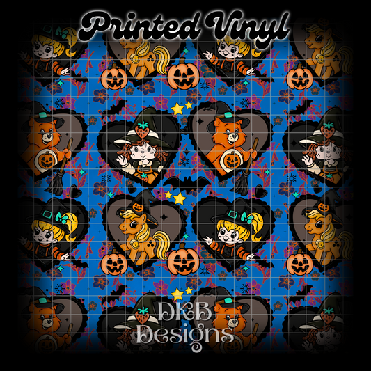 Nostalgia hearts blue Printed Vinyl