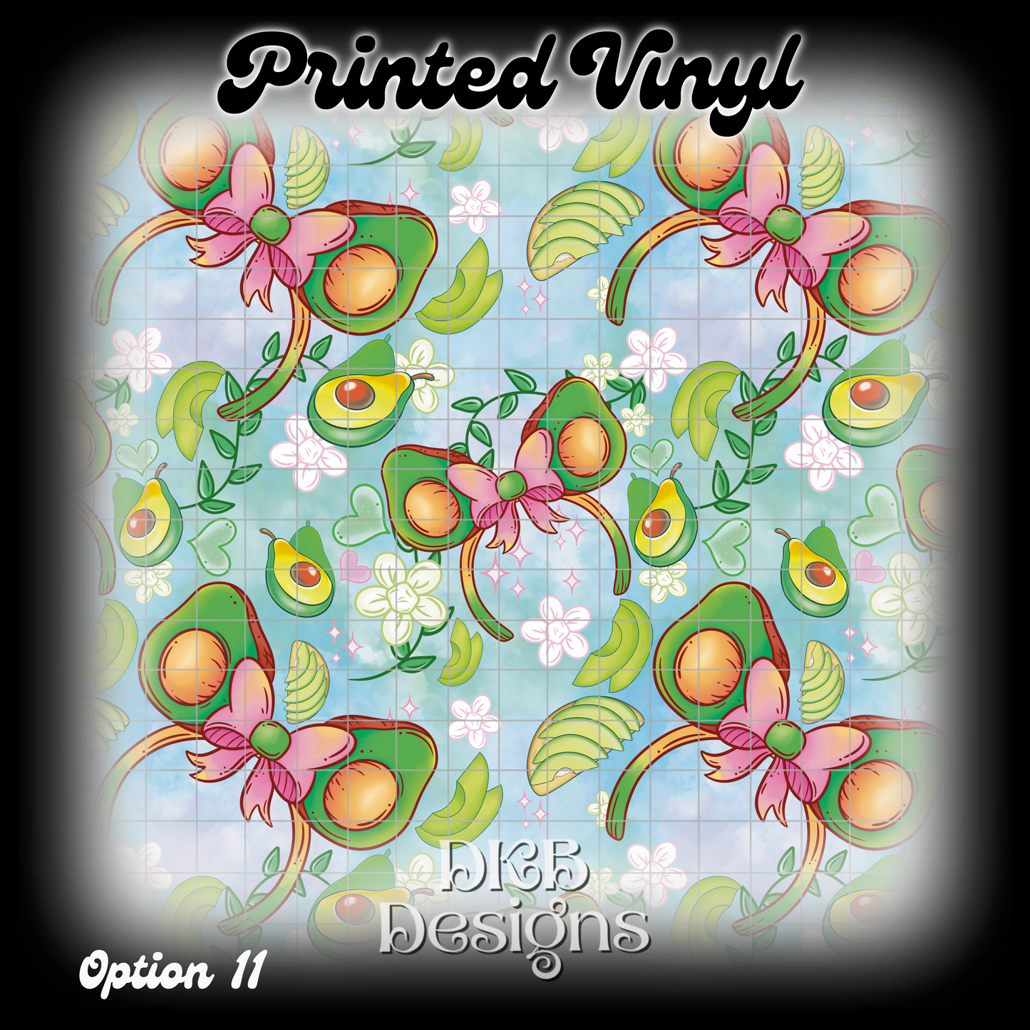 MD avocado Printed Vinyl (13 color ways)