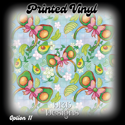 MD avocado Printed Vinyl (13 color ways)