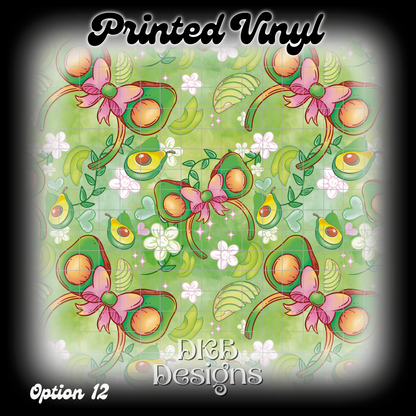 MD avocado Printed Vinyl (13 color ways)