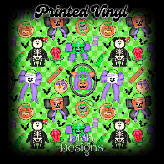 90’s Halloween green Printed Vinyl