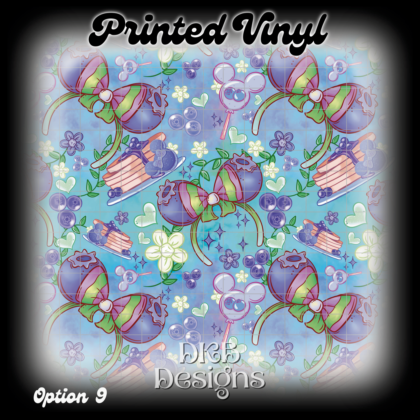 MD blueberry Printed Vinyl (12 color ways)