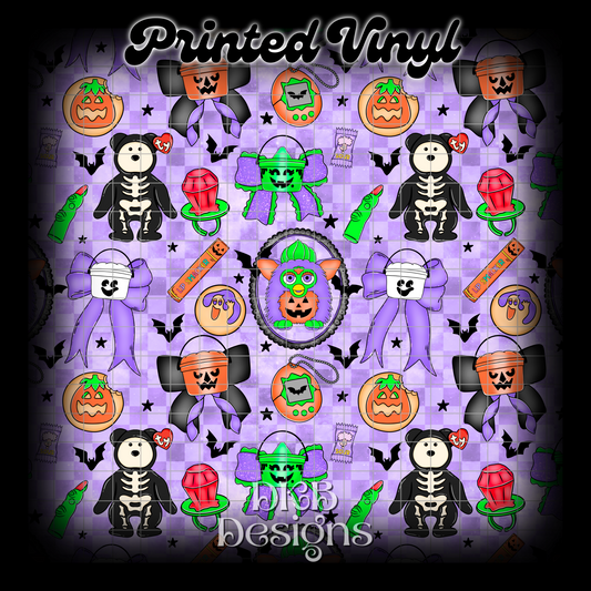 90’s Halloween purple Printed Vinyl