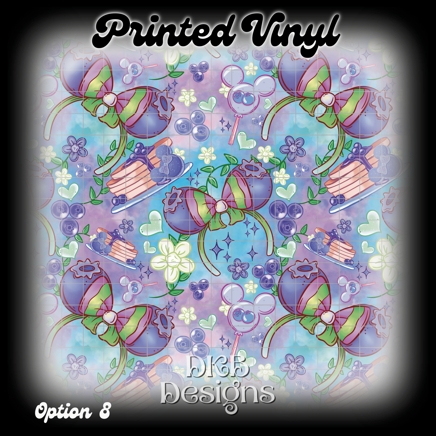 MD blueberry Printed Vinyl (12 color ways)