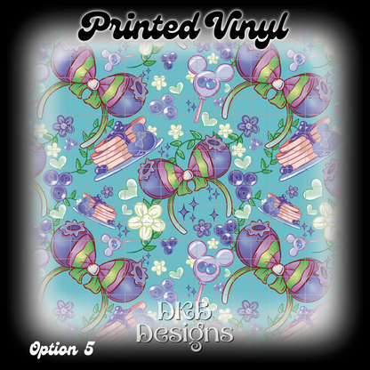 MD blueberry Printed Vinyl (12 color ways)