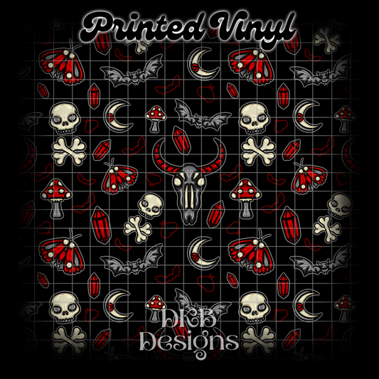 Witchy red black Printed Vinyl EXCLUSIVE