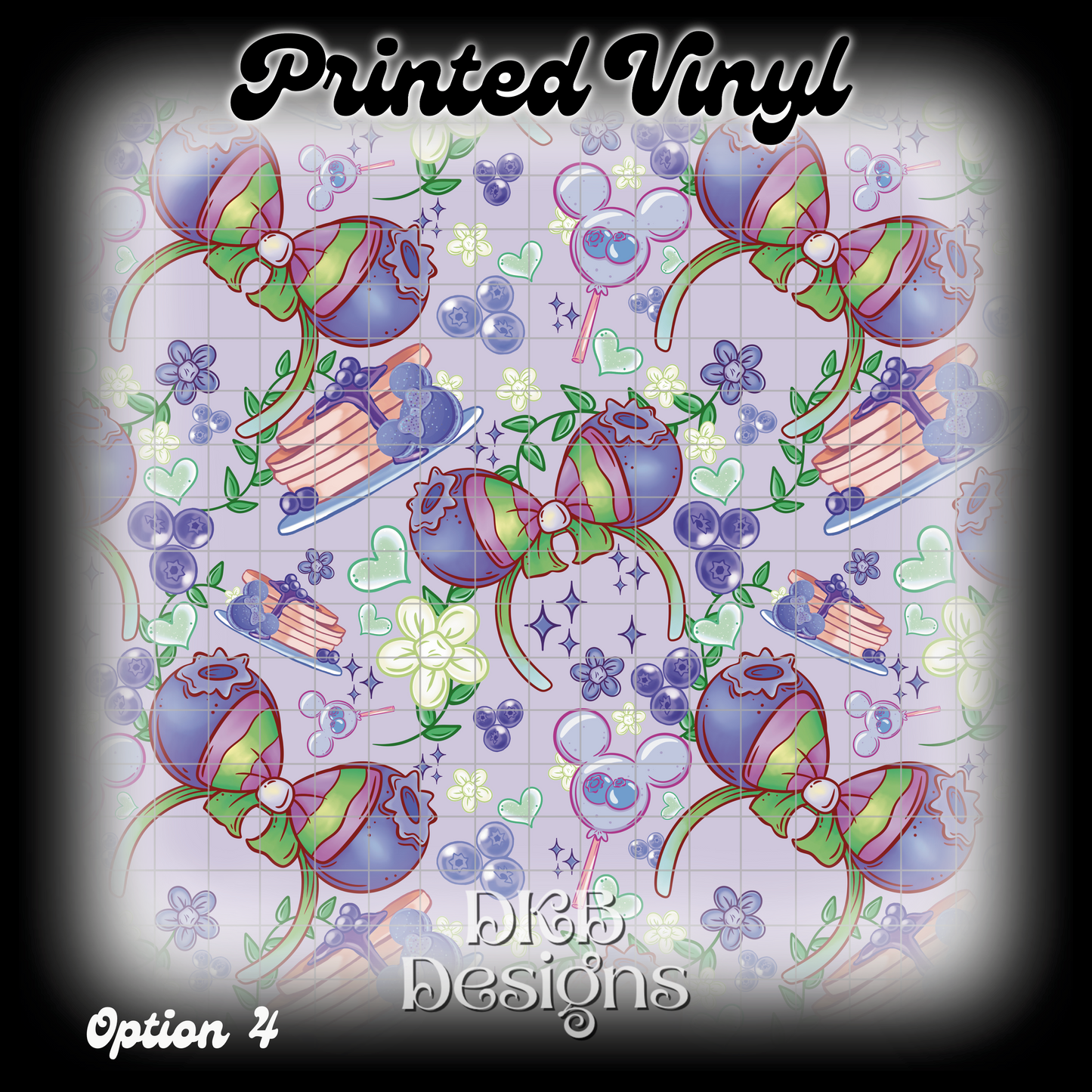 MD blueberry Printed Vinyl (12 color ways)