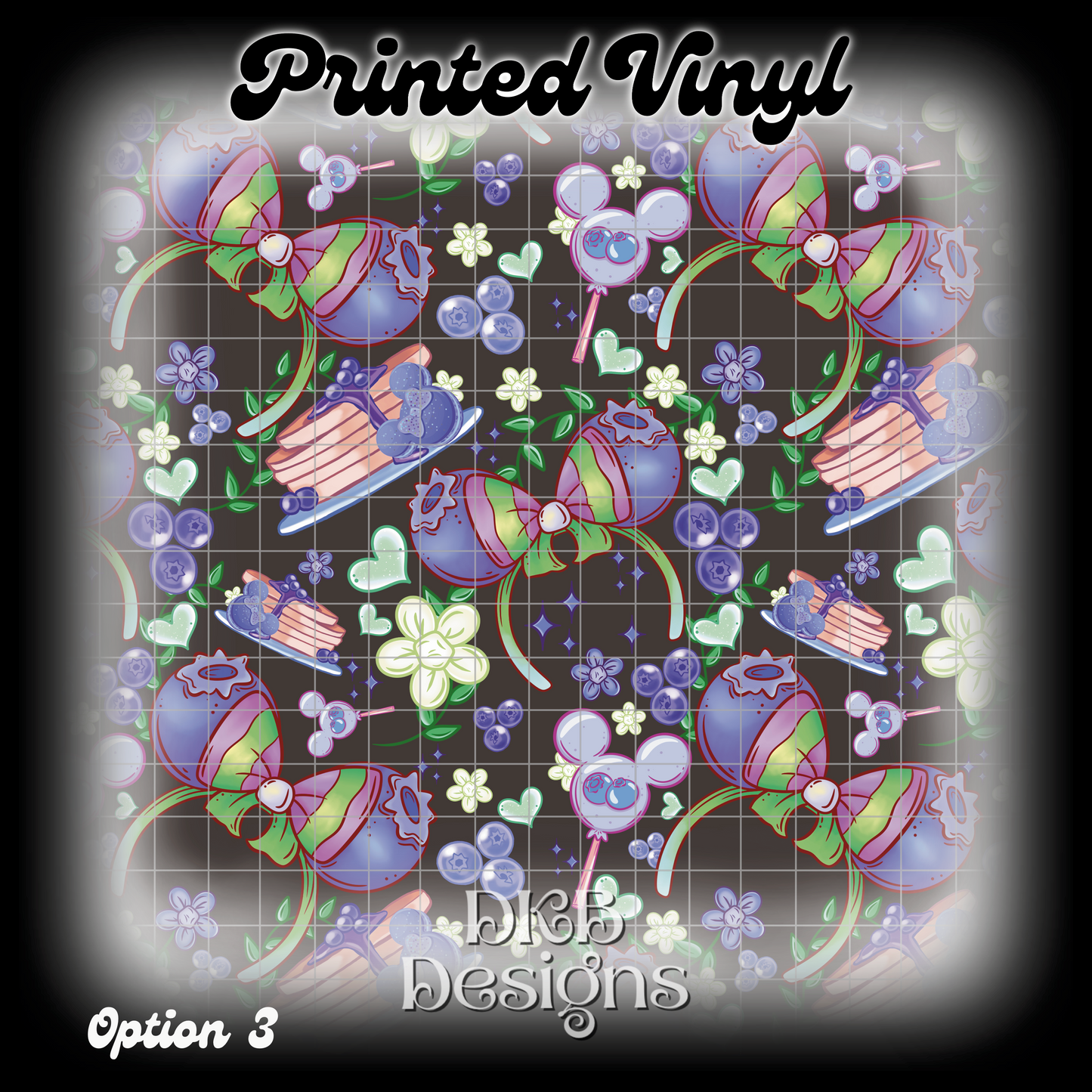 MD blueberry Printed Vinyl (12 color ways)