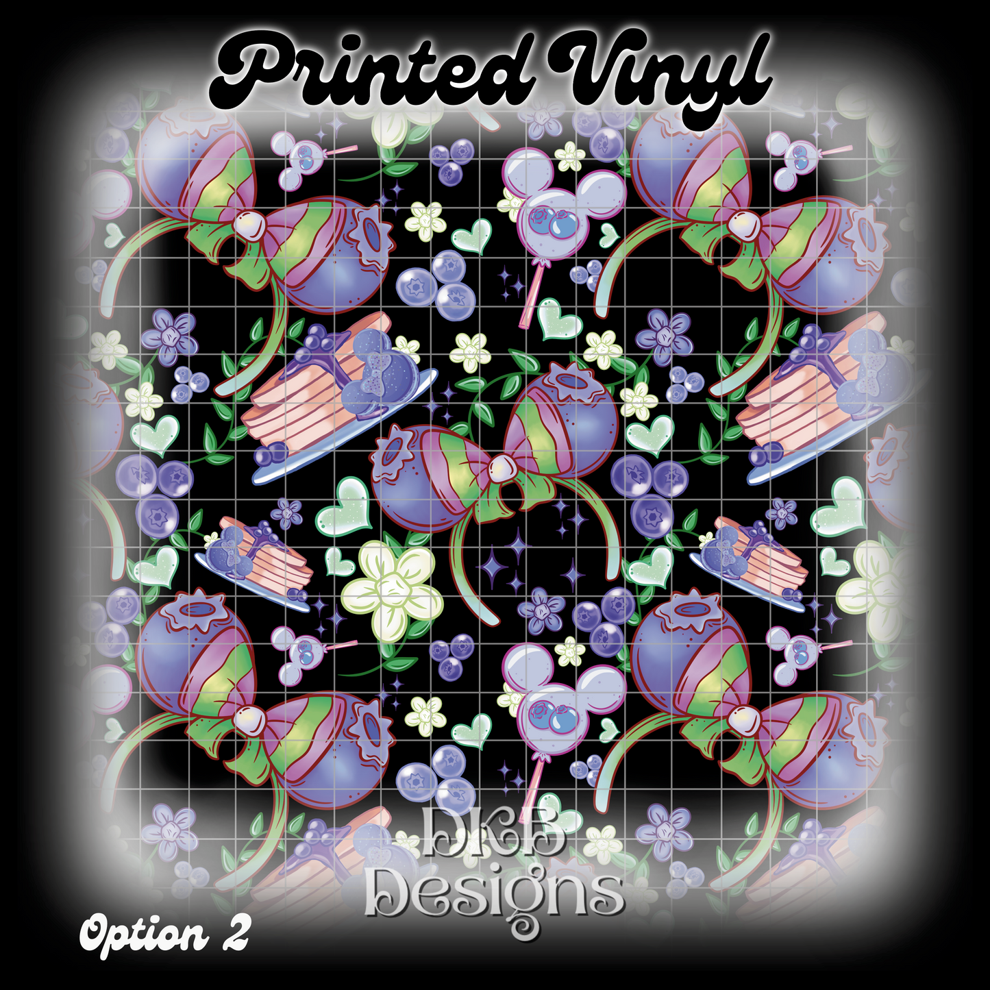 MD blueberry Printed Vinyl (12 color ways)