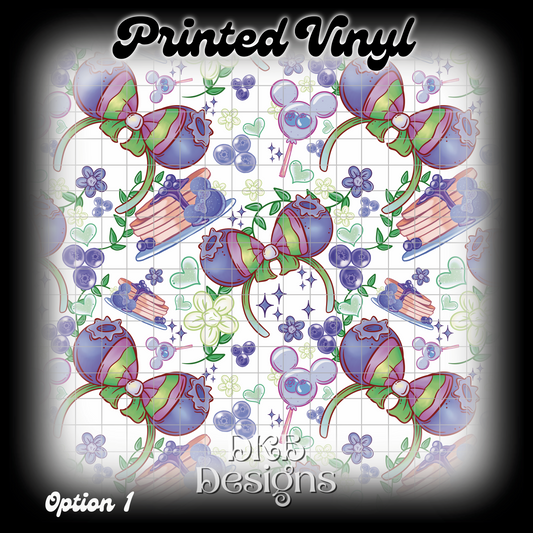 MD blueberry Printed Vinyl (12 color ways)