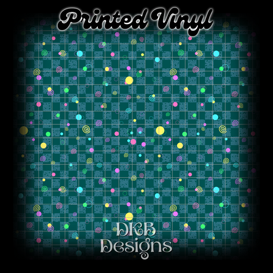 90’s blue coord Printed Vinyl EXCLUSIVE