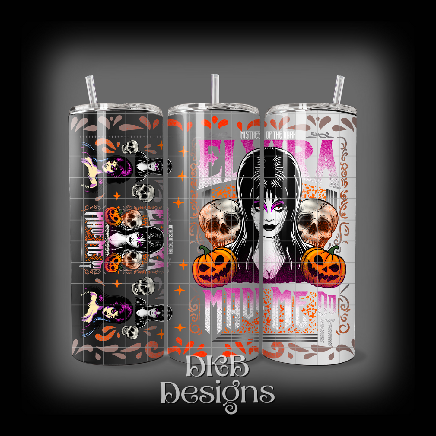 Elvira 20oz tumbler UV DTF