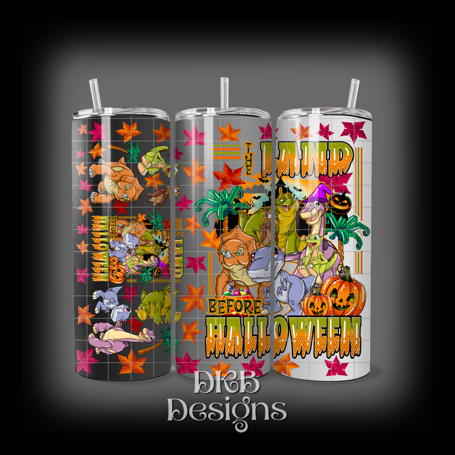 The land before Halloween 20oz tumbler UV DTF