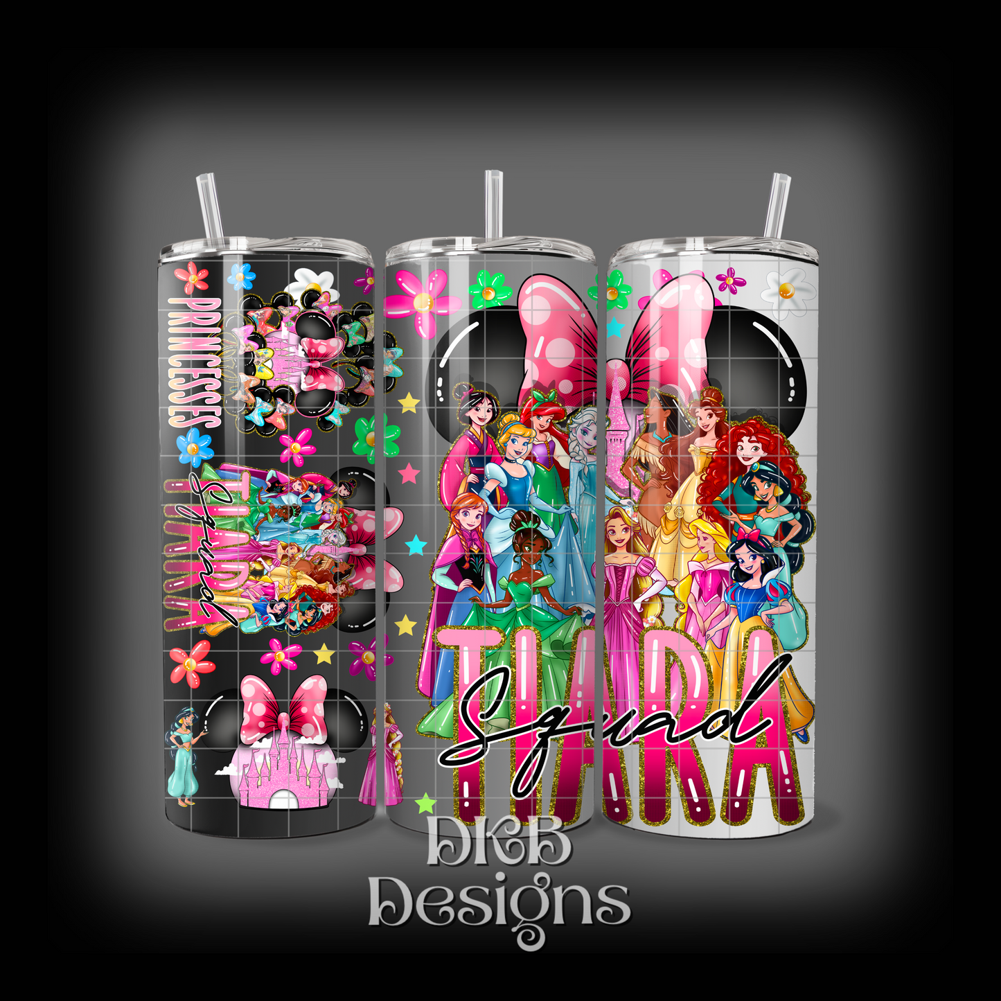 Princess 20oz tumbler UV DTF