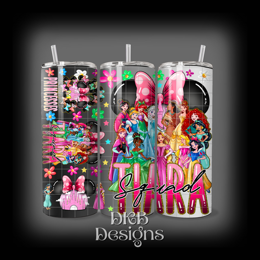 Princess 20oz tumbler UV DTF
