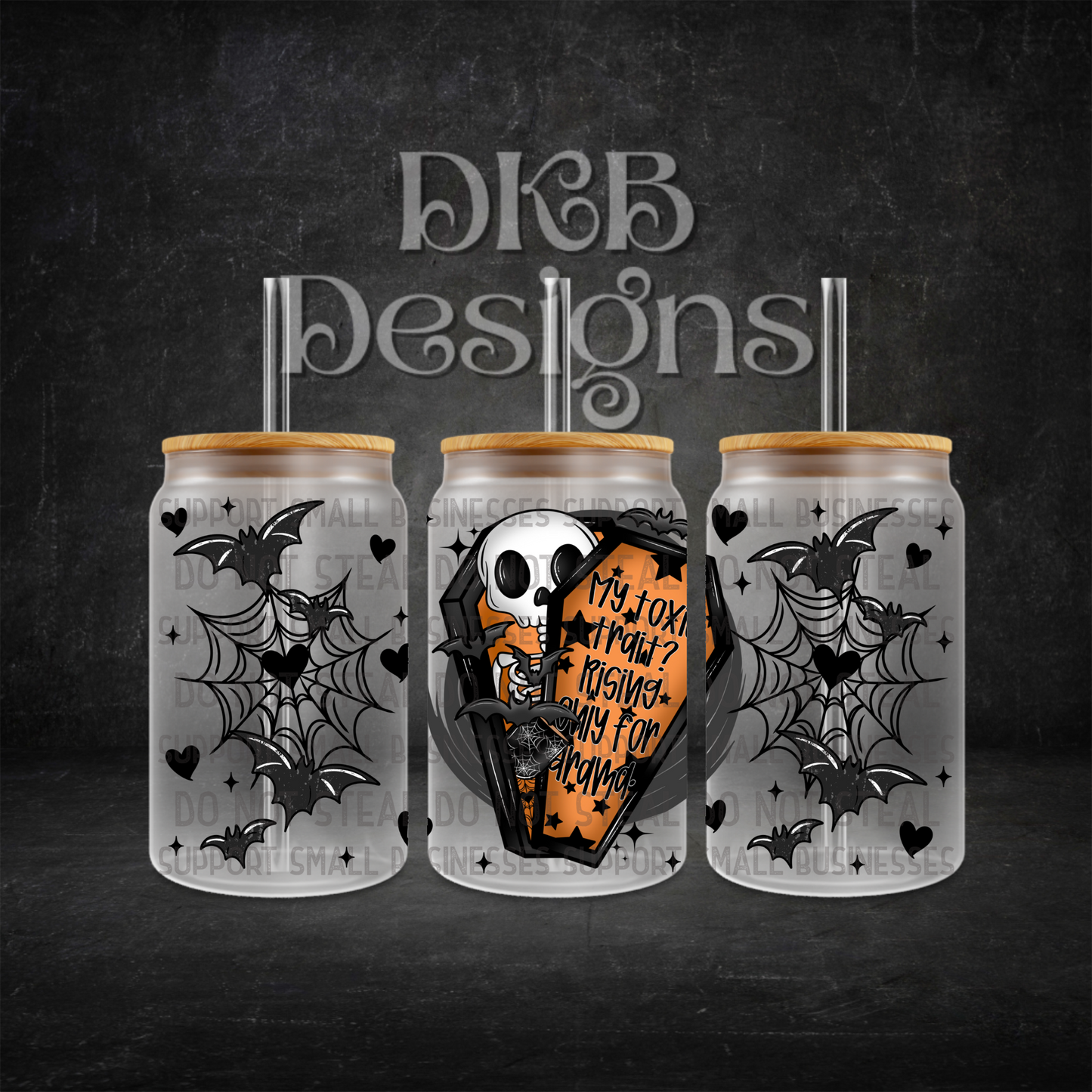 Rising for drama 16oz glass can UV DTF