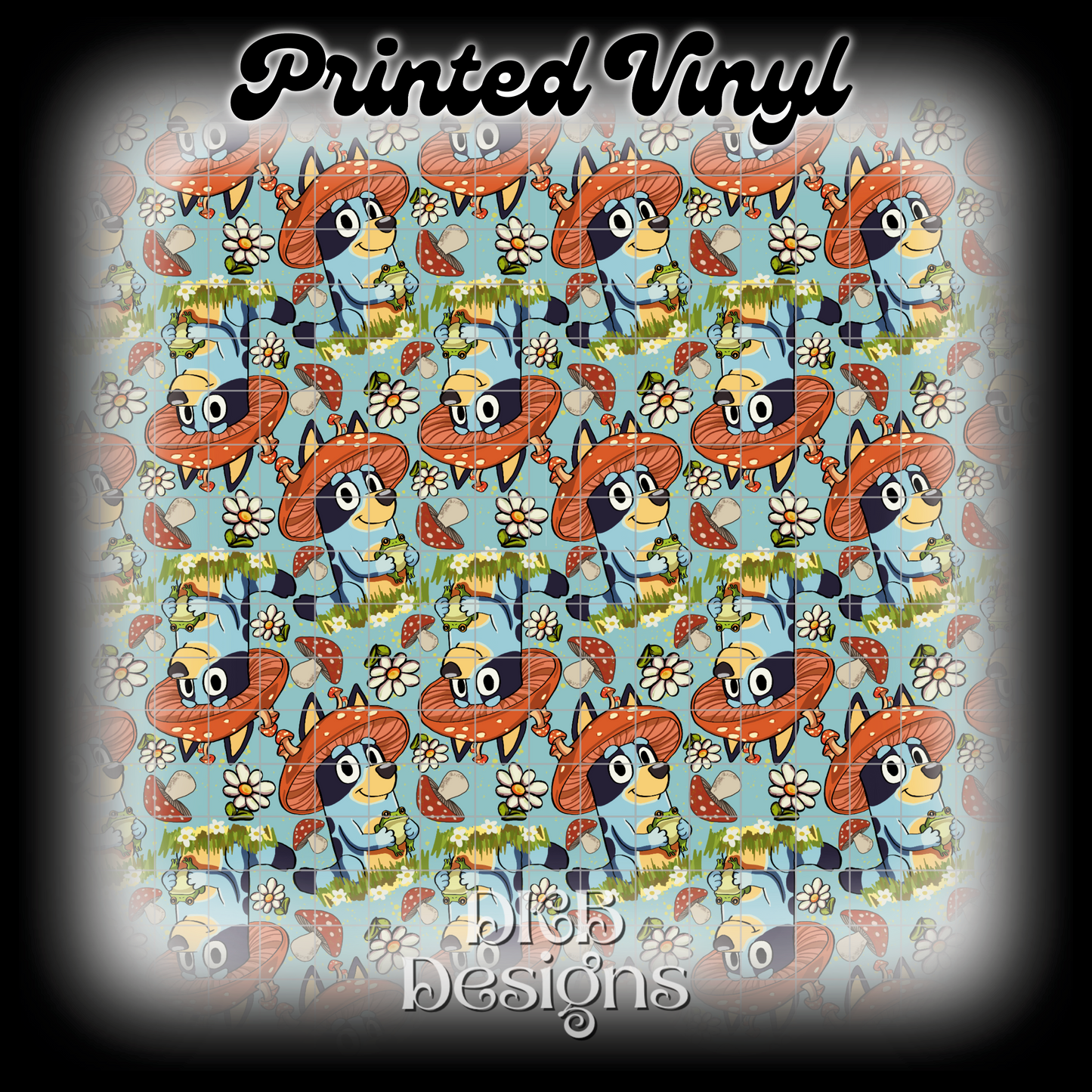 Mushroom dog Printed Vinyl