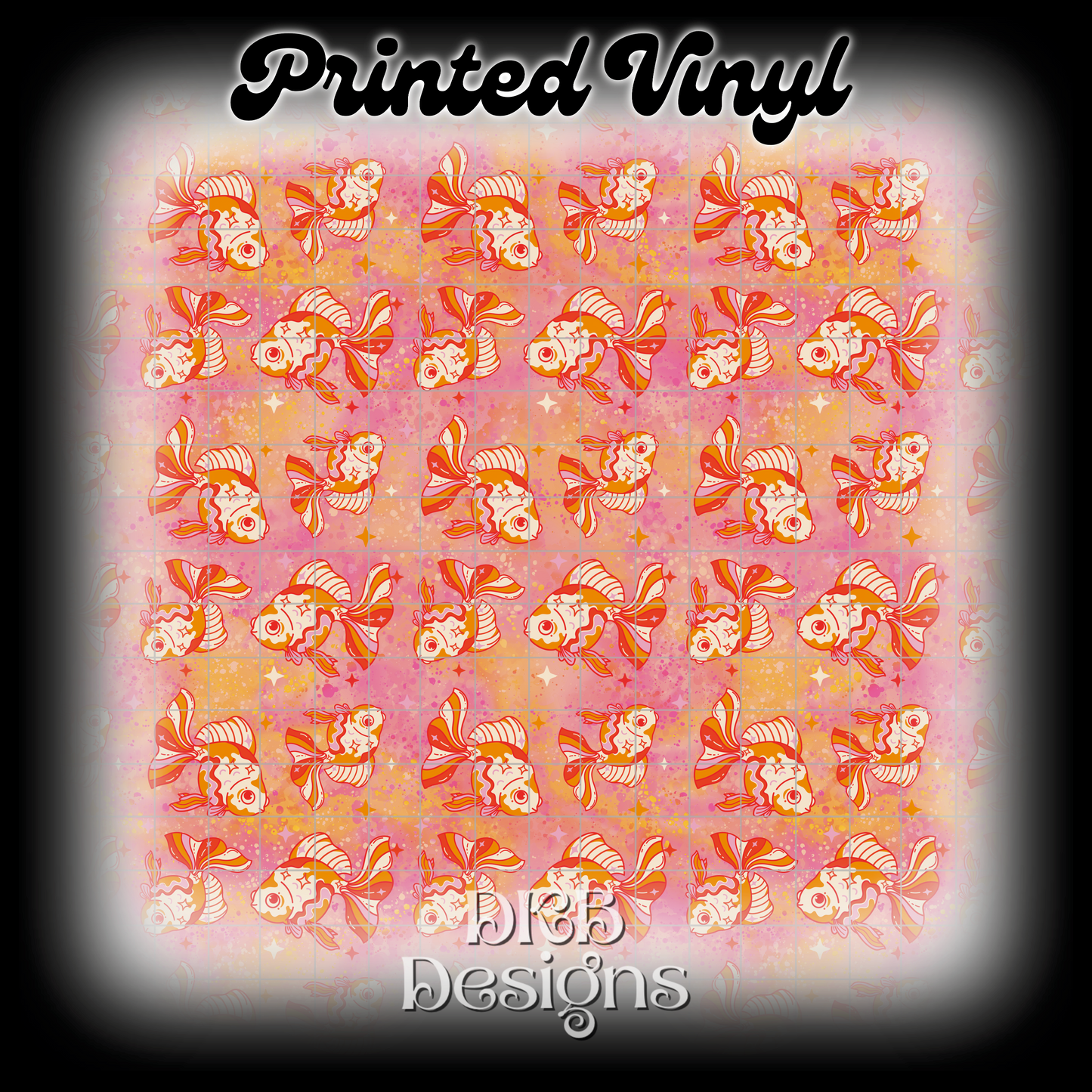 Groovy goldfish Printed Vinyl