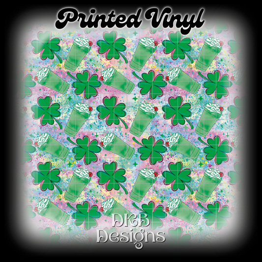 Rainbow shamrock Printed Vinyl