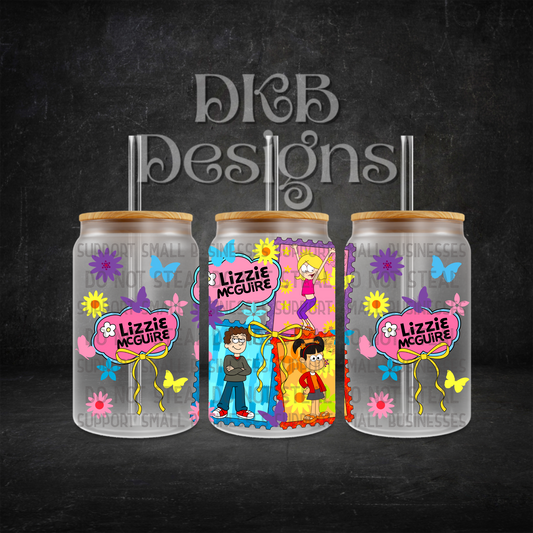 Lizzie 16oz glass can UV DTF