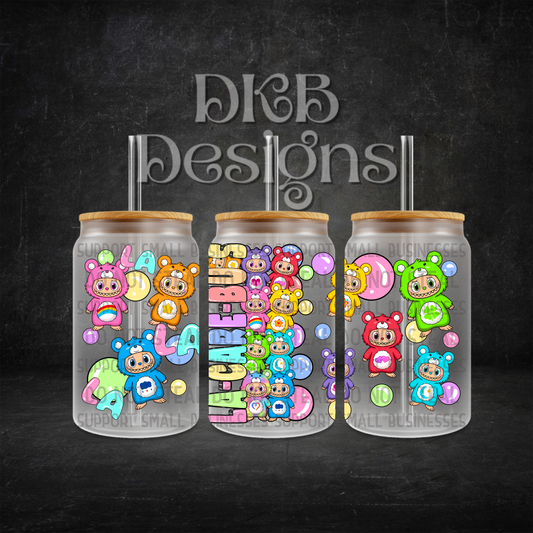 Lacarebus 16oz glass can UV DTF