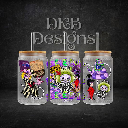 Beetlebubu 16oz glass can UV DTF