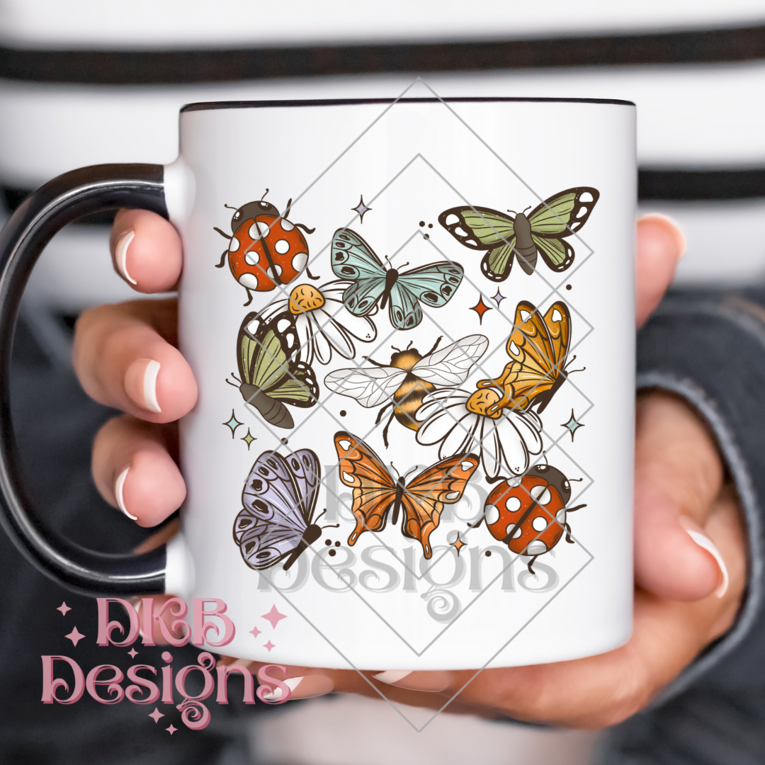 Butterflies bees lady bugs UV DTF