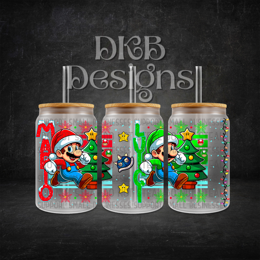 M & L 16oz glass can UV DTF