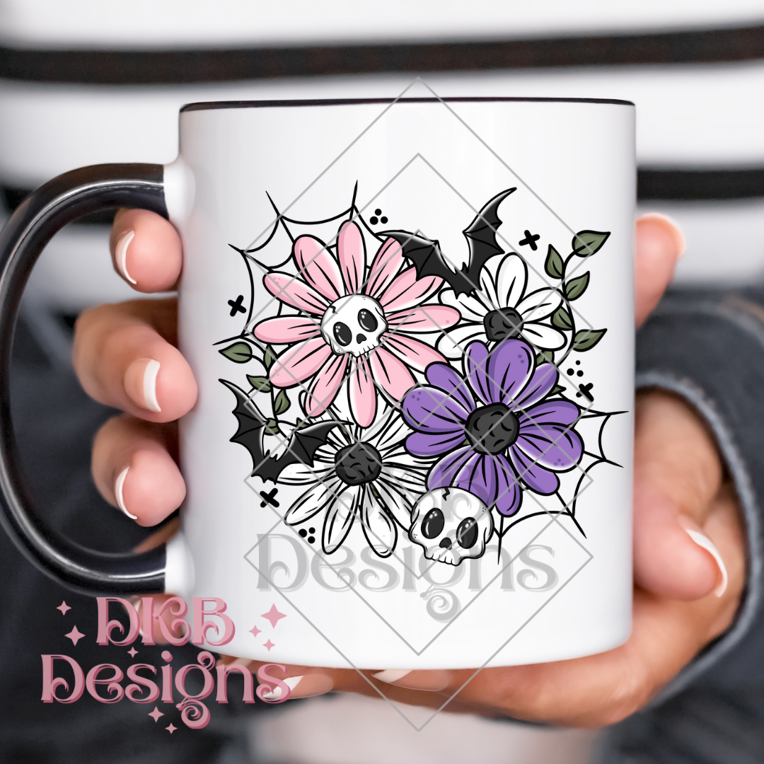 Skellie floral bats UV DTF