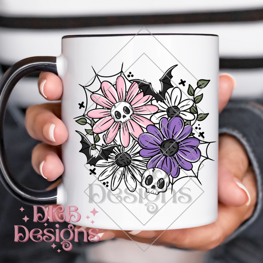 Skellie floral bats UV DTF