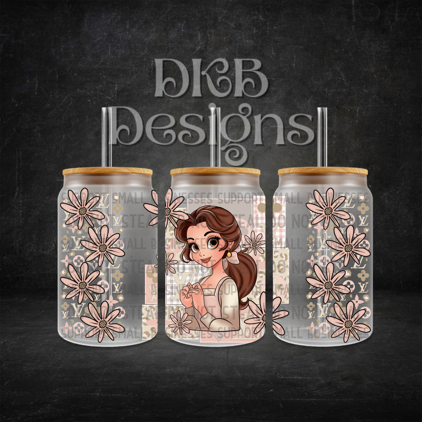 Luxury 16oz glass can UV DTF