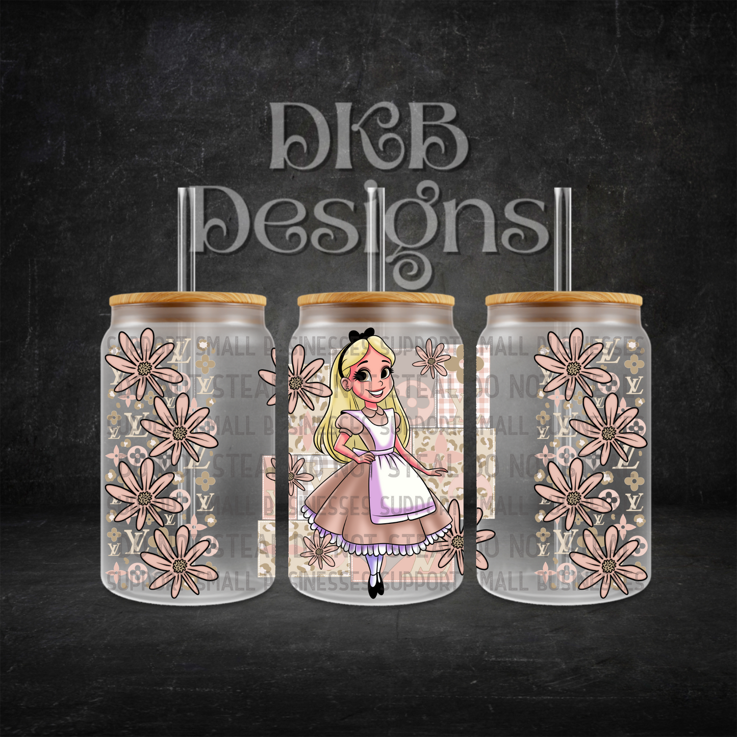 Luxury 16oz glass can UV DTF