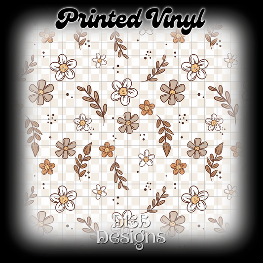 Neutral floral Printed Vinyl
