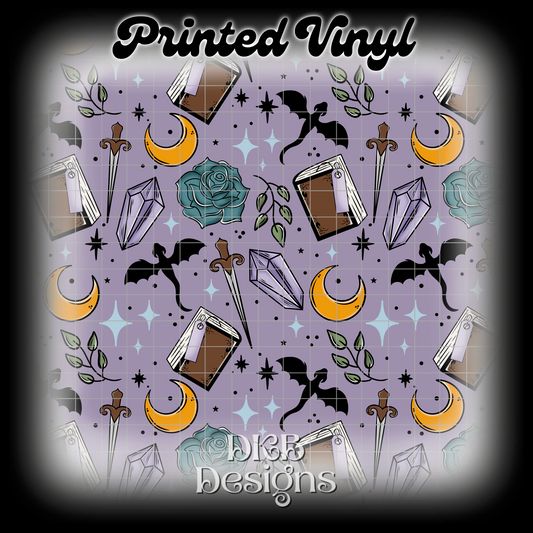 Fantasy reader Printed Vinyl