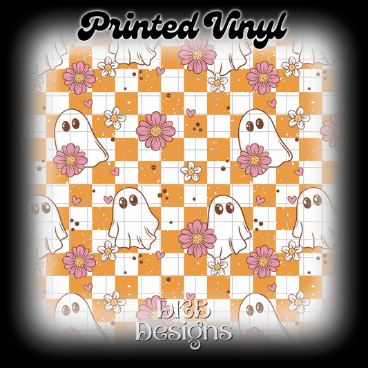Floral ghosts Printed Vinyl