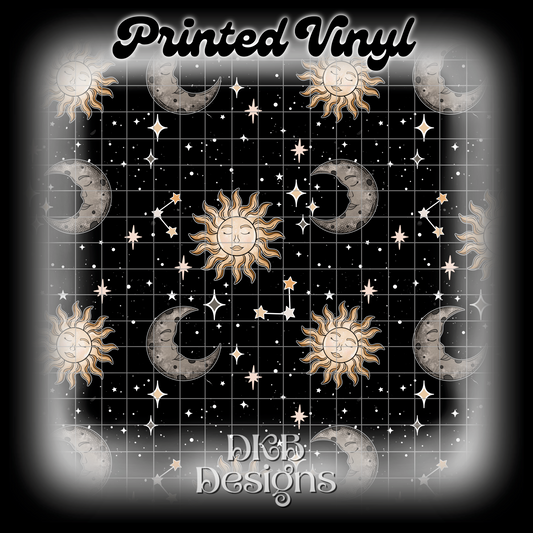 Sun and moon Printed Vinyl