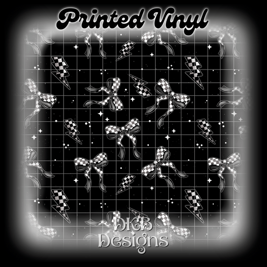 Checker bow Printed Vinyl