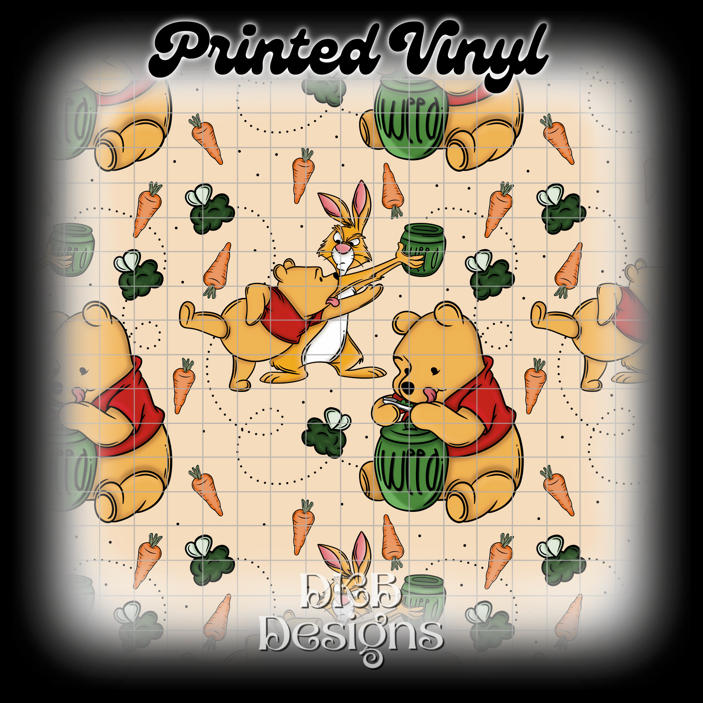 Bear and rabbit Printed Vinyl