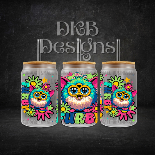 Toy 16oz glass can UV DTF