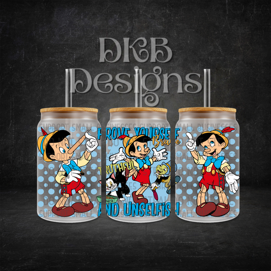 Prove yourself 16oz glass can UV DTF