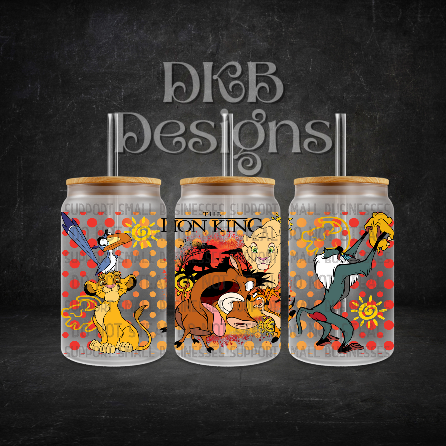 King 16oz glass can UV DTF