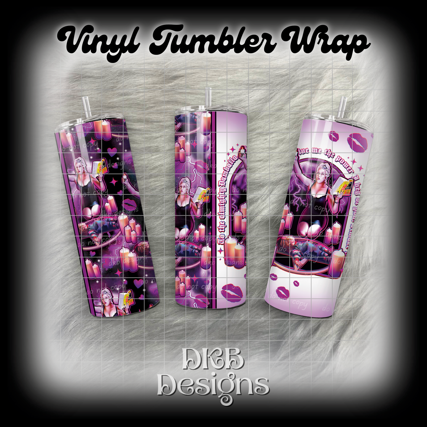 Tiffany vinyl tumbler wrap