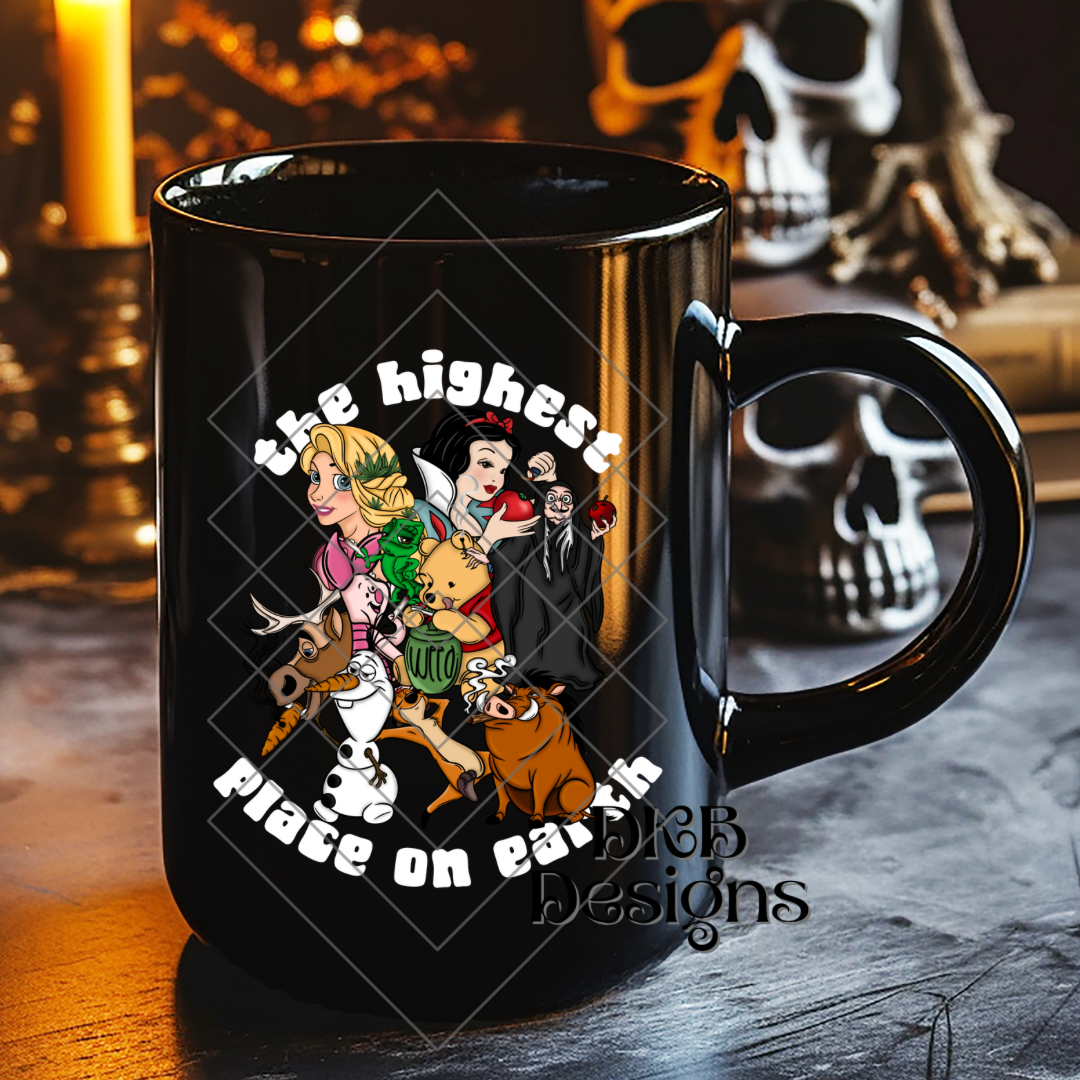 Highest place on earth white UV DTF