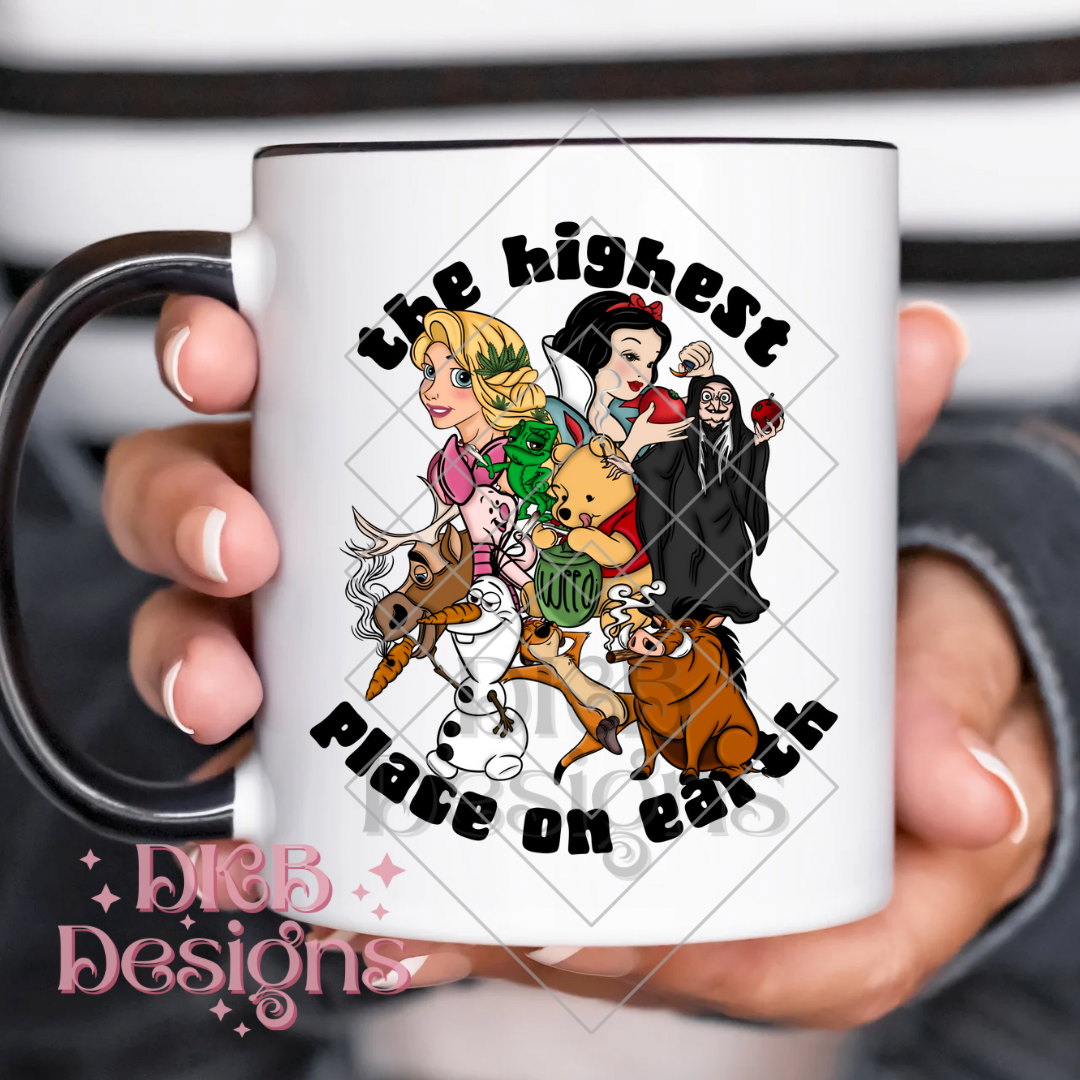 Highest place on earth black UV DTF